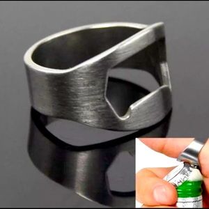 Stainless Steel Ring & Beer Cap Bottle Opener